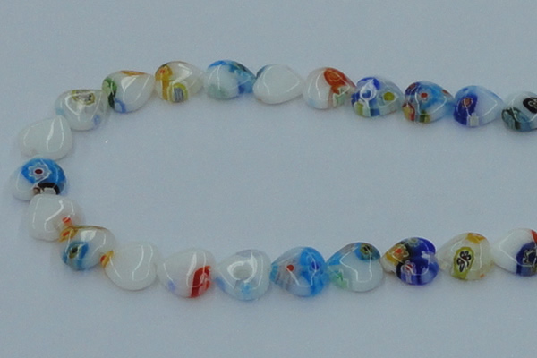CLG525 16 inches 12*12mm heart lampwork glass beads wholesale
