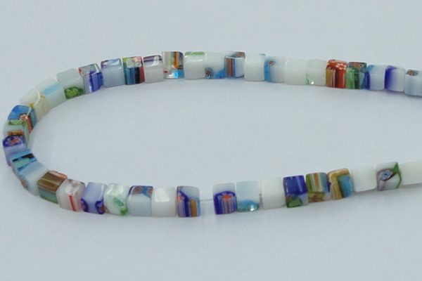 CLG531 16 inches 6*6mm cube lampwork glass beads wholesale