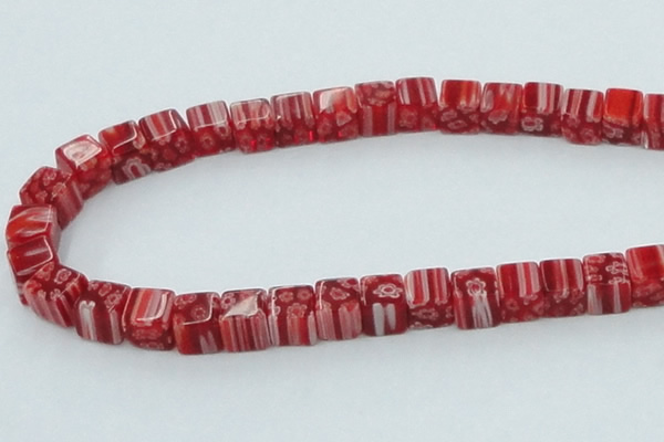 CLG564 16 inches 8*8mm cube lampwork glass beads wholesale