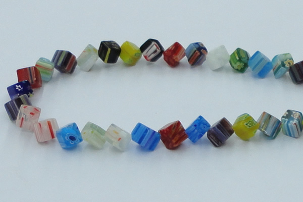 CLG569 16 inches 8*8mm cube lampwork glass beads wholesale