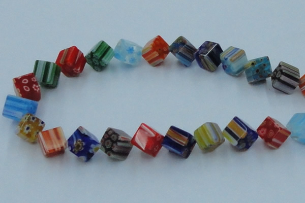 CLG570 16 inches 10*10mm cube lampwork glass beads wholesale