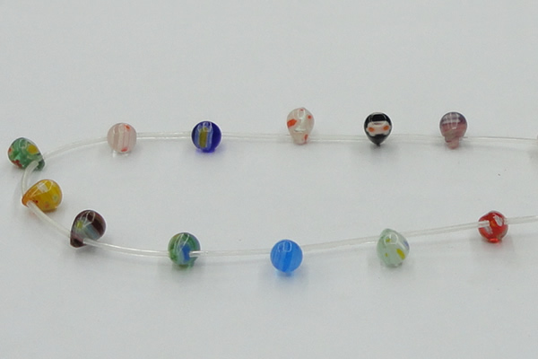CLG573 16 inches 8*10mm teardrop lampwork glass beads wholesale