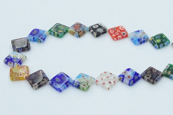CLG586 16 inches 14*14mm diamond lampwork glass beads wholesale
