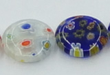 CLG588 16 inches 16mm flat round lampwork glass beads wholesale