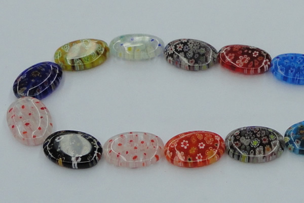 CLG591 16 inches 18*25mm oval lampwork glass beads wholesale