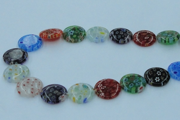 CLG596 16 inches 20mm flat round lampwork glass beads wholesale