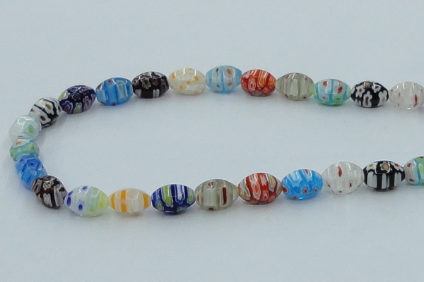 CLG609 5PCS 16 inches 8*12mm rice lampwork glass beads wholesale