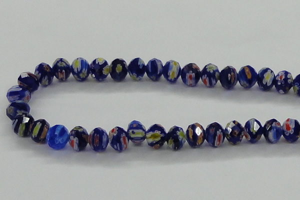 CLG61 15 inches 8*10mm faceted rondelle handmade lampwork beads