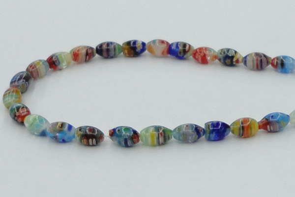 CLG611 5PCS 16 inches 7*12mm rice lampwork glass beads wholesale