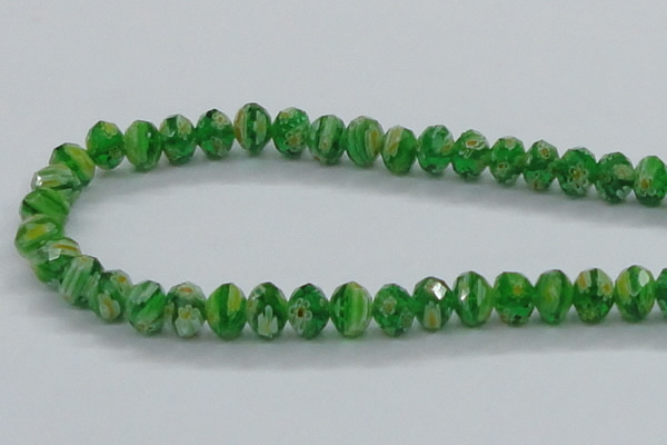 CLG62 15 inches 8*10mm faceted rondelle handmade lampwork beads