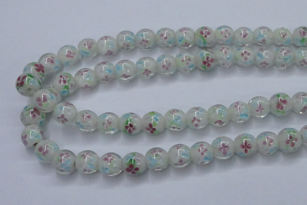 CLG751 15.5 inches 10mm round lampwork glass beads wholesale