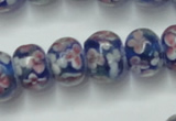 CLG768 14.5 inches 8*12mm rondelle lampwork glass beads wholesale