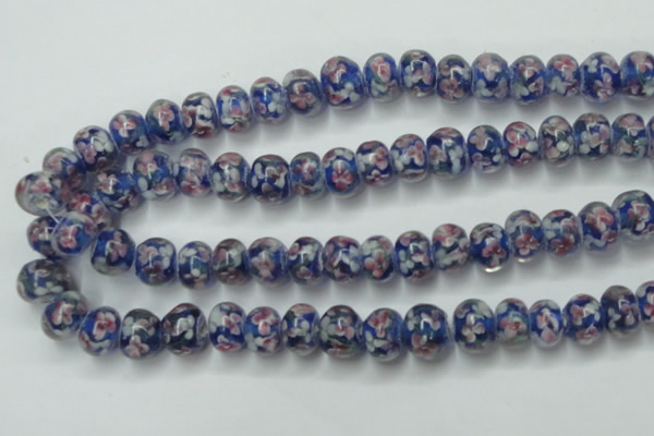 CLG768 14.5 inches 8*12mm rondelle lampwork glass beads wholesale