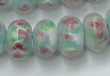 CLG773 14.5 inches 8*12mm rondelle lampwork glass beads wholesale