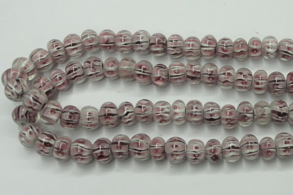 CLG777 14 inches 8*12mm rondelle lampwork glass beads wholesale
