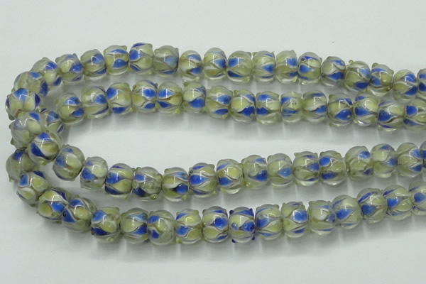CLG782 14 inches 8*12mm rondelle lampwork glass beads wholesale