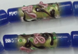 CLG787 15.5 inches 10*40mm cylinder lampwork glass beads wholesale