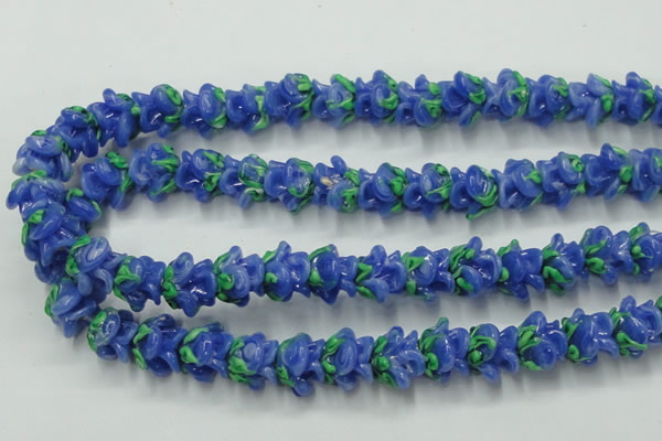 CLG792 15.5 inches 11*13mm rose lampwork glass beads wholesale