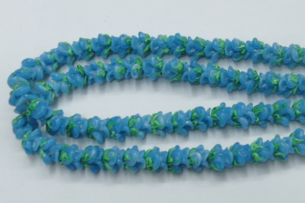 CLG794 15.5 inches 11*13mm rose lampwork glass beads wholesale
