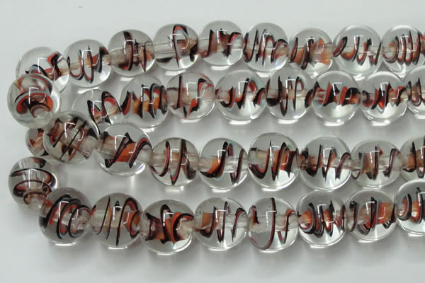 CLG853 15.5 inches 18mm round lampwork glass beads wholesale