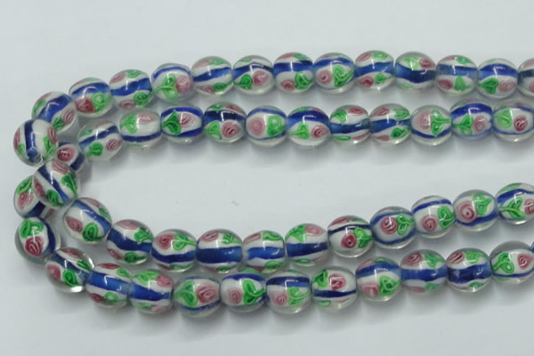 CLG875 15.5 inches 12mm round lampwork glass beads wholesale