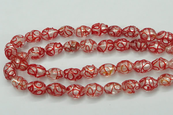 CLG880 2PCS 16 inches 12*18mm oval lampwork glass beads wholesale