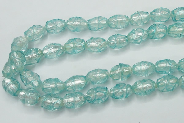 CLG883 2PCS 16 inches 12*18mm oval lampwork glass beads wholesale