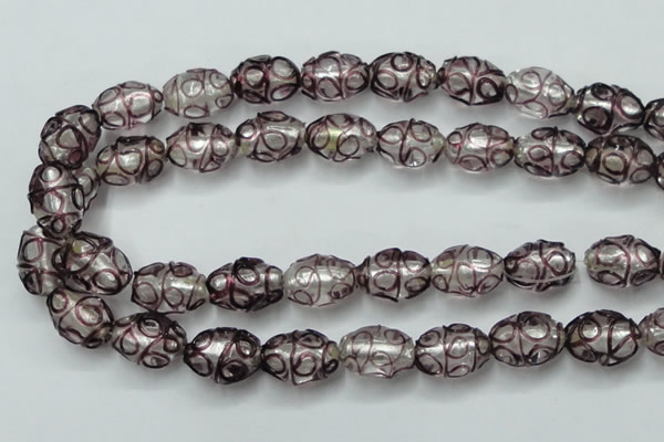 CLG885 2PCS 16 inches 12*18mm oval lampwork glass beads wholesale