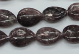 CLI20 15.5 inches 13*18mm flat teardrop lilac jasper beads wholesale