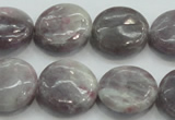 CLI56 15.5 inches 20mm flat round natural lilac jasper beads wholesale