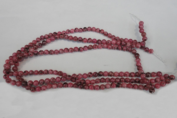 CLJ212 15.5 inches 6mm round dyed sesame jasper beads wholesale