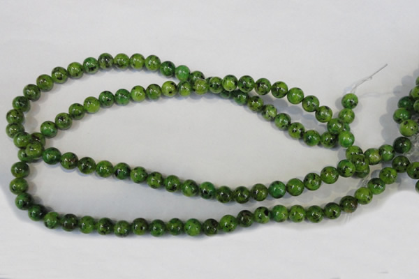 CLJ220 15.5 inches 8mm round dyed sesame jasper beads wholesale