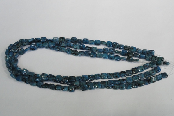 CLJ256 15.5 inches 8*8mm square dyed sesame jasper beads wholesale