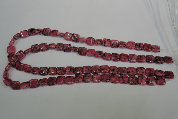 CLJ262 15.5 inches 10*10mm square dyed sesame jasper beads wholesale
