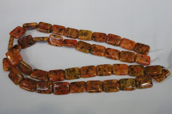 CLJ291 15.5 inches 15*20mm rectangle dyed sesame jasper beads wholesale