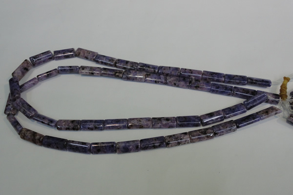 CLJ303 15.5 inches 8*16mm flat tube dyed sesame jasper beads wholesale