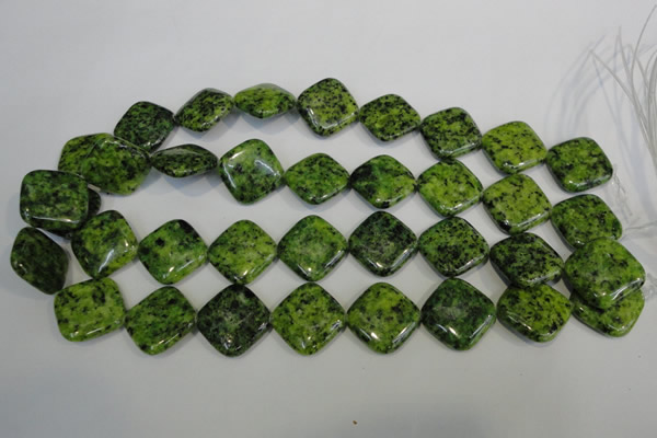 CLJ308 15.5 inches 20*20mm diamond dyed sesame jasper beads wholesale