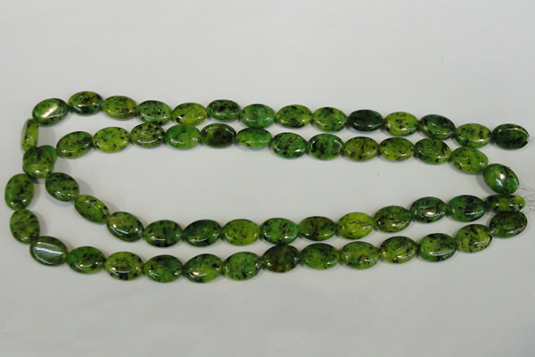 CLJ318 15.5 inches 10*14mm oval dyed sesame jasper beads wholesale