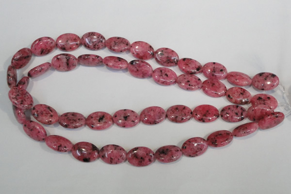 CLJ323 15.5 inches 13*18mm oval dyed sesame jasper beads wholesale