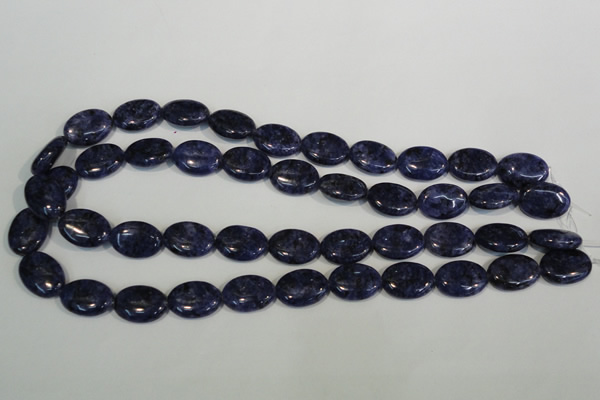 CLJ325 15.5 inches 13*18mm oval dyed sesame jasper beads wholesale