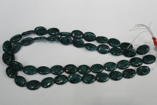 CLJ327 15.5 inches 13*18mm oval dyed sesame jasper beads wholesale