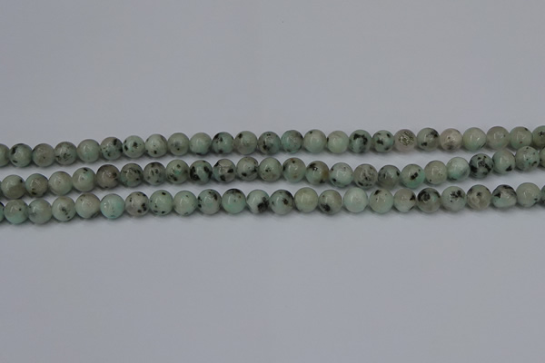 CLJ400 15.5 inches 4mm round sesame jasper beads wholesale