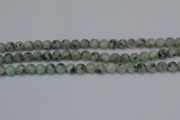 CLJ402 15.5 inches 8mm round sesame jasper beads wholesale