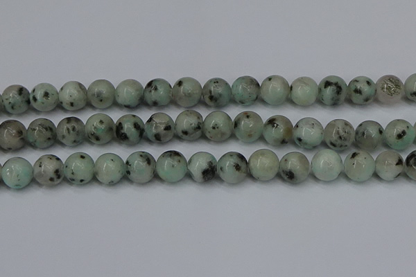 CLJ405 15.5 inches 14mm round sesame jasper beads wholesale