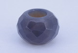 CLO10 19*30mm faceted rondelle loose grey agate gemstone beads wholesale