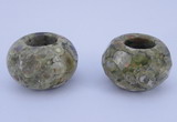 CLO23 19*30mm rondelle loose rhyolite gemstone beads wholesale