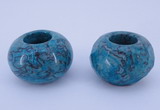CLO28 19*30mm rondelle loose dyed picture jasper gemstone beads wholesale
