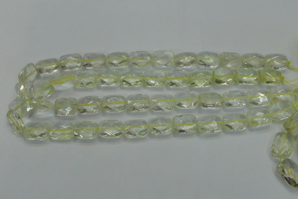 CLQ101 15 inches 13*18mm faceted rectangle natural lemon quartz beads