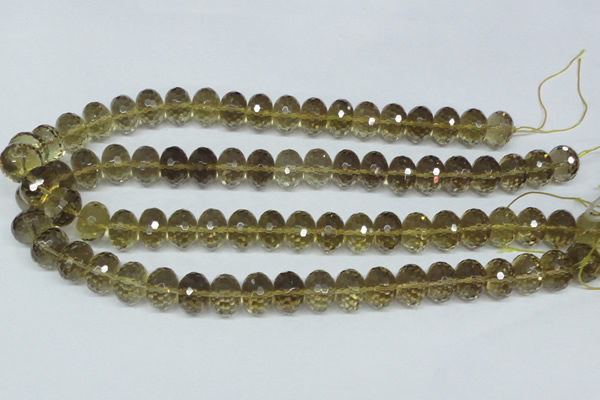 CLQ15 15.5 inches 8*12mm faceted rondelle natural lemon quartz beads