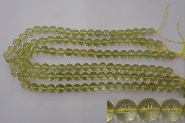 CLQ153 15.5 inches 10mm round natural lemon quartz beads wholesale